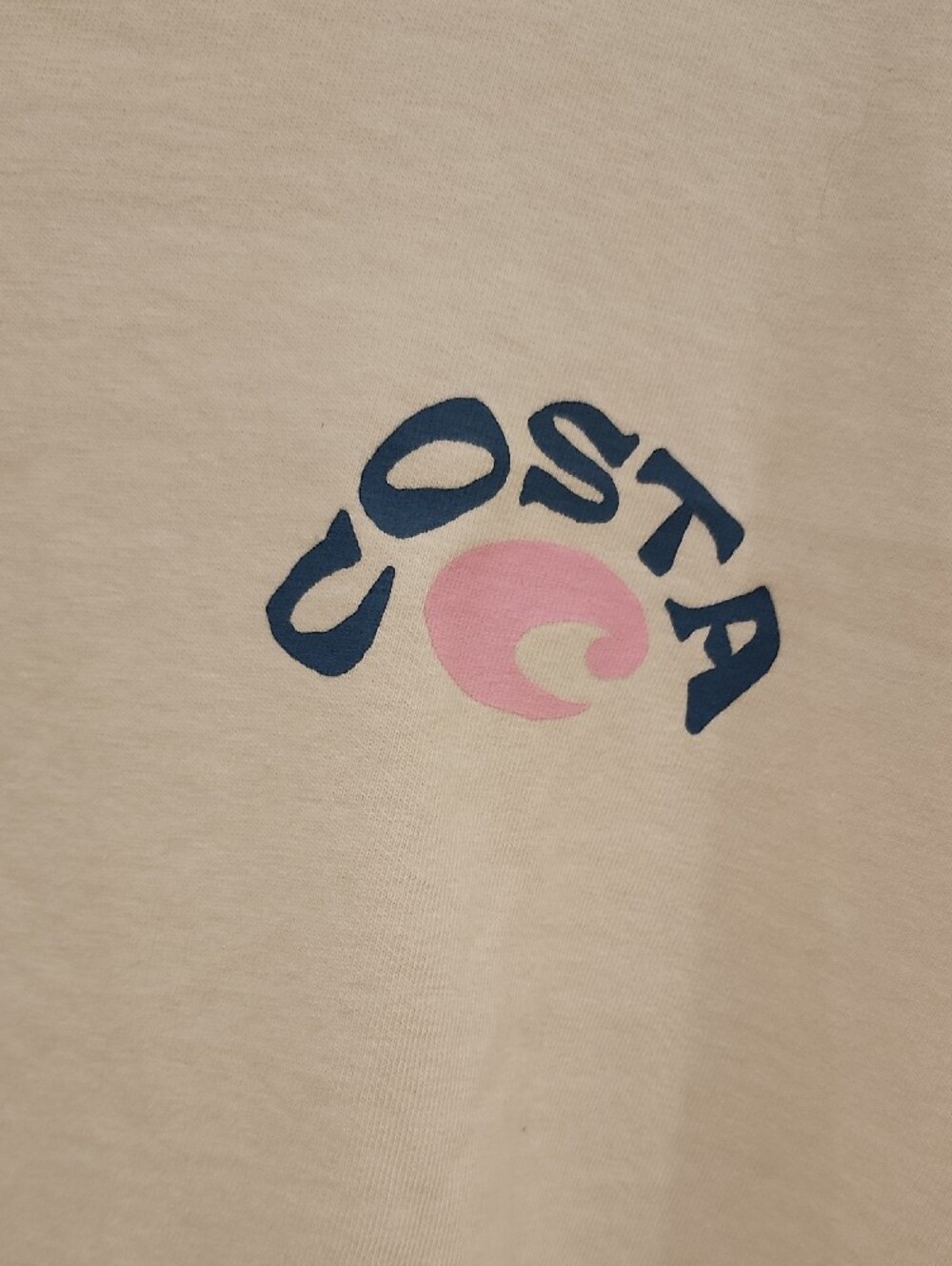 Costa Cream-Tone Short Sleeve Logo Tee for Men - Picture 2 of 4